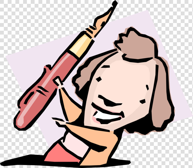 Vector Illustration Of Pen In Hand Idiom Businesswoman  HD Png DownloadTransparent PNG