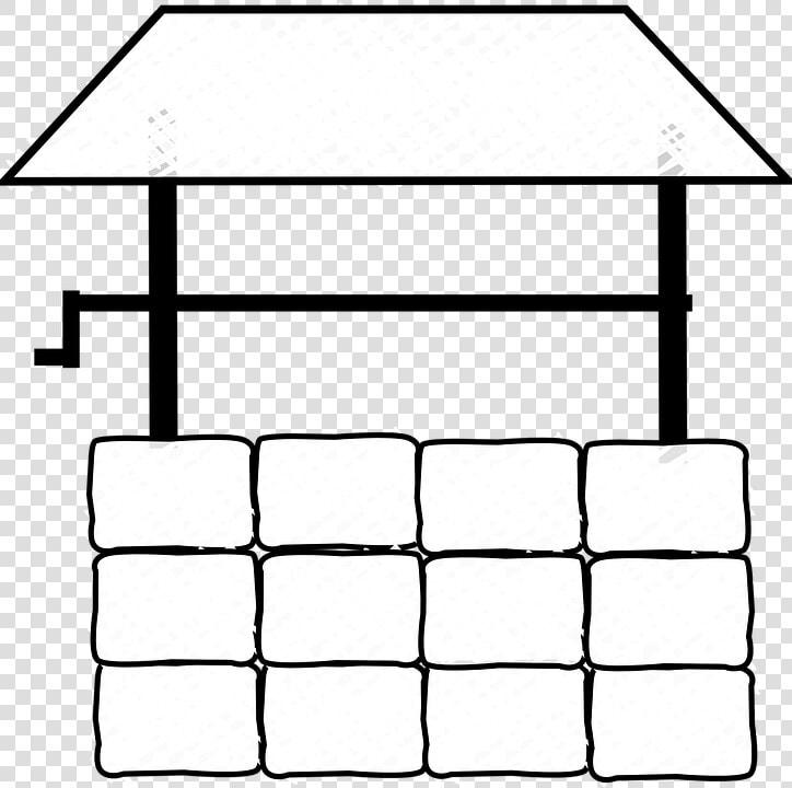 Well  Wishing  Bricks  Roof  Crank Handle  Architecture   Monochrome  HD Png DownloadTransparent PNG