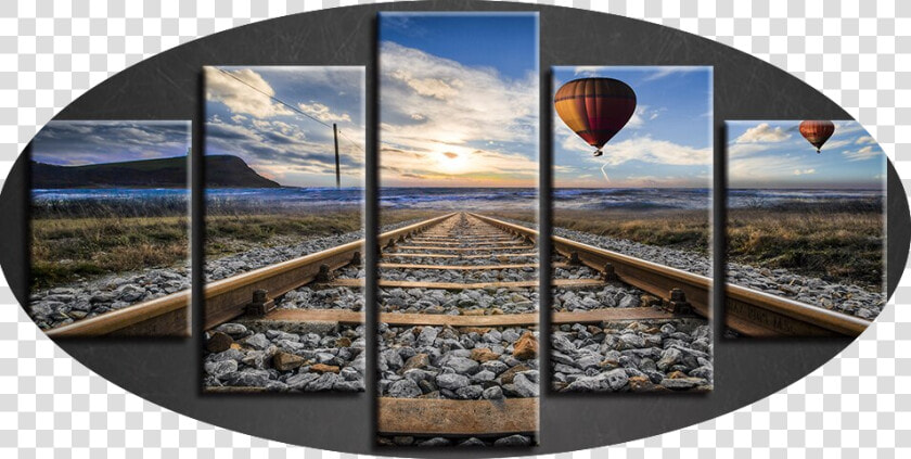 2 Fly Over The Train Tracks   Hot Air Balloon  HD Png DownloadTransparent PNG