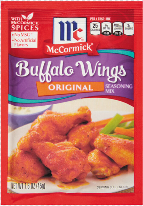 Mccormick® Original Buffalo Wings Seasoning Mix   Mccormick Buffalo Wing Seasoning  HD Png DownloadTransparent PNG