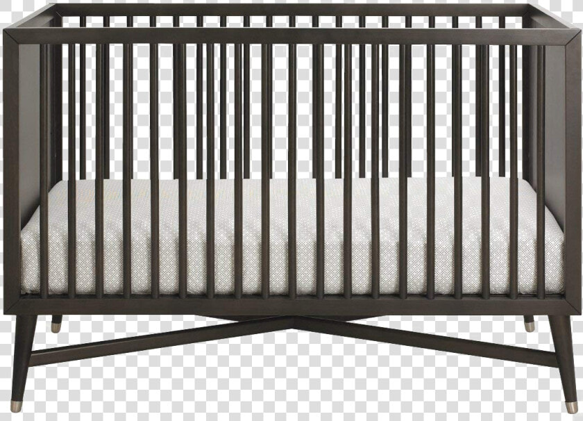 Infant Bed Png Clipart   Black Mid Century Modern Crib  Transparent PngTransparent PNG