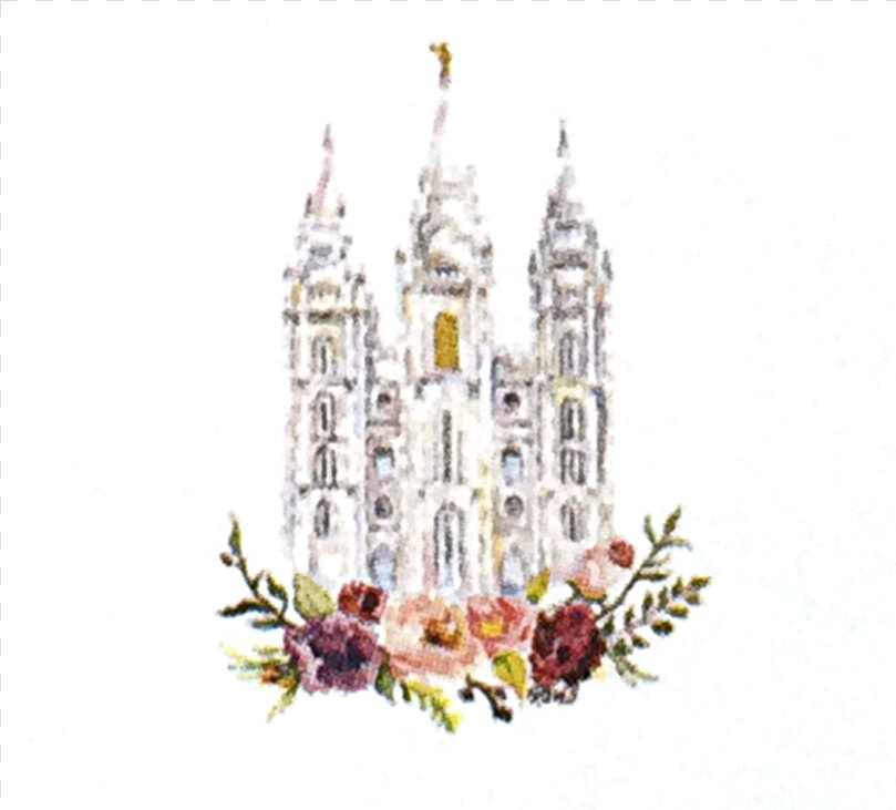 Salt Lake City Temple Watercolor  HD Png DownloadTransparent PNG