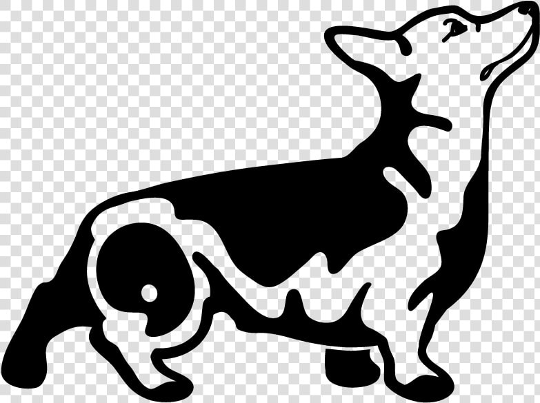 Transparent Corgi Silhouette Png   Free Corgi Black And White Clipart  Png DownloadTransparent PNG