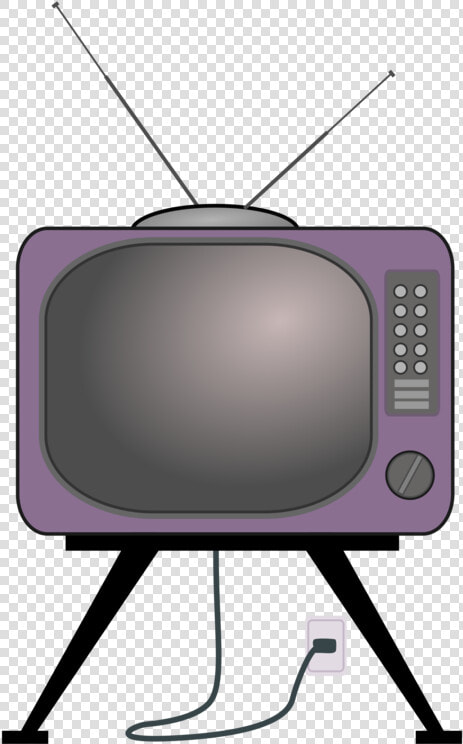 Purple media display Device   Clipart Image Of Television  HD Png DownloadTransparent PNG