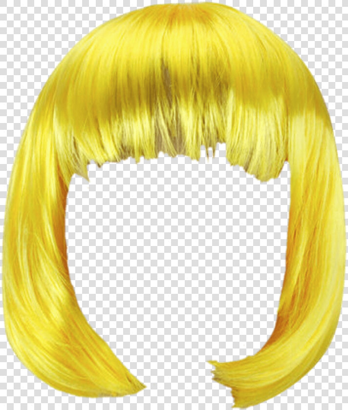 Wig Yellow Bob   Transparent Background Wig Clipart  HD Png DownloadTransparent PNG