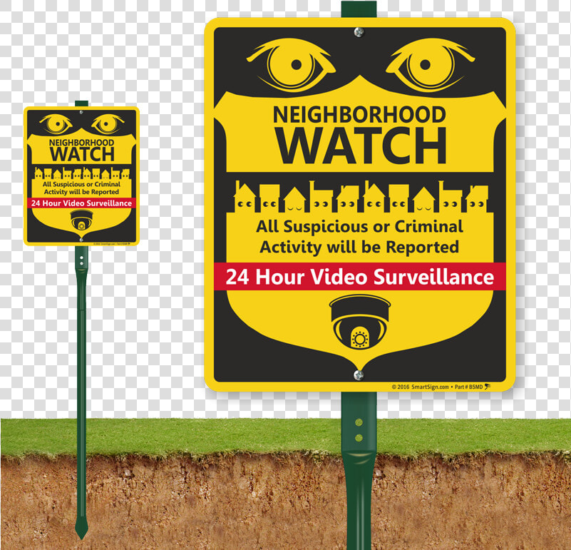 Neighborhood Crime Watch Lawnboss® Sign  amp  Stake Kit  HD Png DownloadTransparent PNG