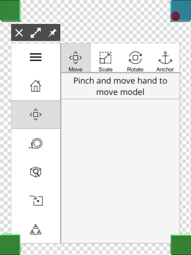 In Sketchup Viewer For Hololens You Can Resize The   Sketchup Viewer Hololens Menu  HD Png DownloadTransparent PNG