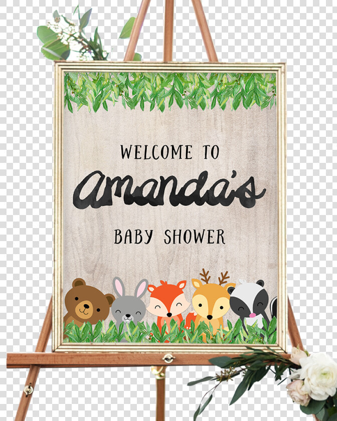 Woodland Welcome Sign   Wedding Welcomes Sign Idea  HD Png DownloadTransparent PNG