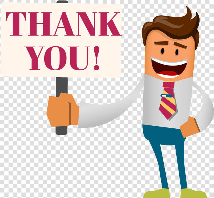 Illustration Of Man Holding Up A Sign That Says Thank   Say Thank You Clipart  HD Png DownloadTransparent PNG