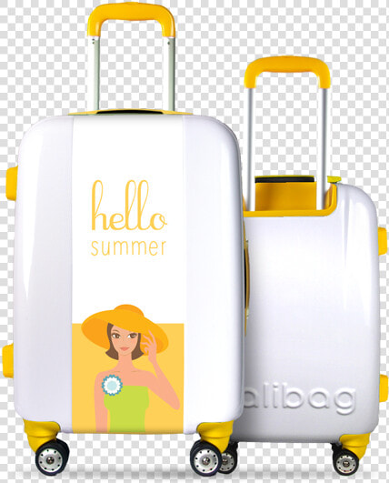 Valise Hello Summer Blue   Valise De Voyage Original  HD Png DownloadTransparent PNG