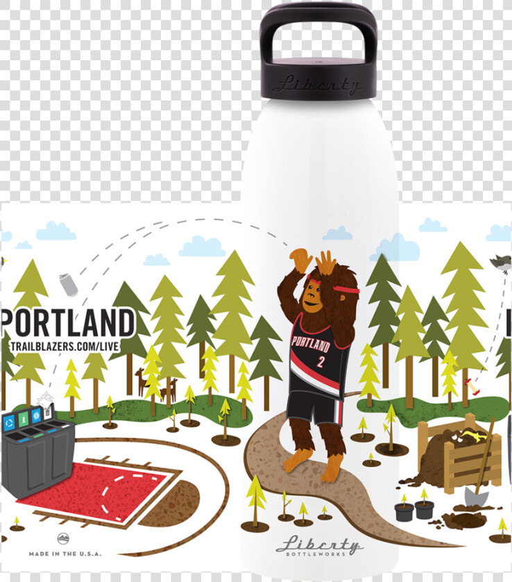 Portlandtrailblazers2 Small2   Water Bottle  HD Png DownloadTransparent PNG