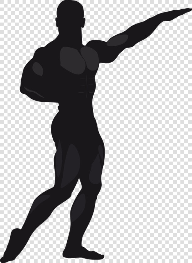 Bodybuilding Stickers Messages Sticker 3   Silhouette  HD Png DownloadTransparent PNG