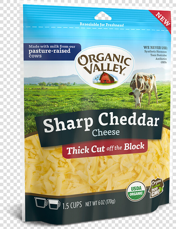 Organic Valley Sharp Cheddar Cheese  HD Png DownloadTransparent PNG