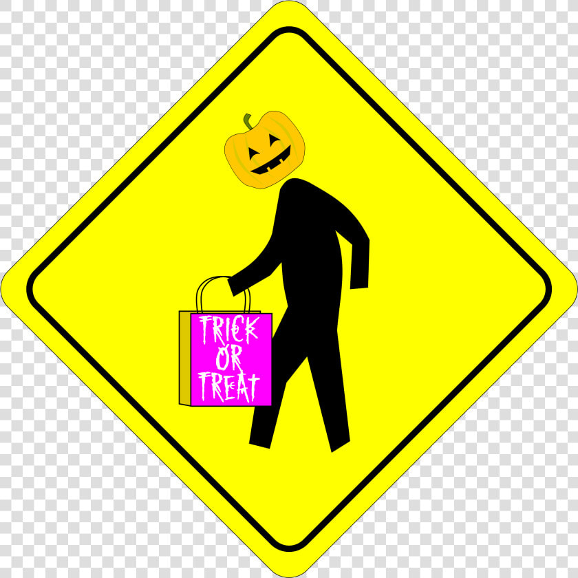 Halloween Pedestrian Caution Sign   Old Person Crossing Sign  HD Png DownloadTransparent PNG