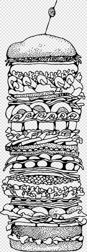 Sandwich Clipart Black   Dagwood Sandwich Clip Art  HD Png DownloadTransparent PNG