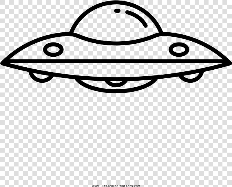 Ufo Coloring Page   Ufo Black And White Outline Transparent  HD Png DownloadTransparent PNG