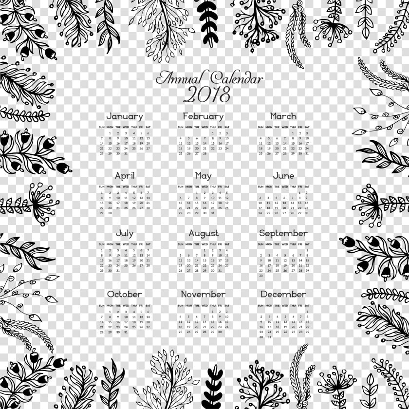 Clip Art Calendario Marco   Calendrier 2018 Jolie  HD Png DownloadTransparent PNG