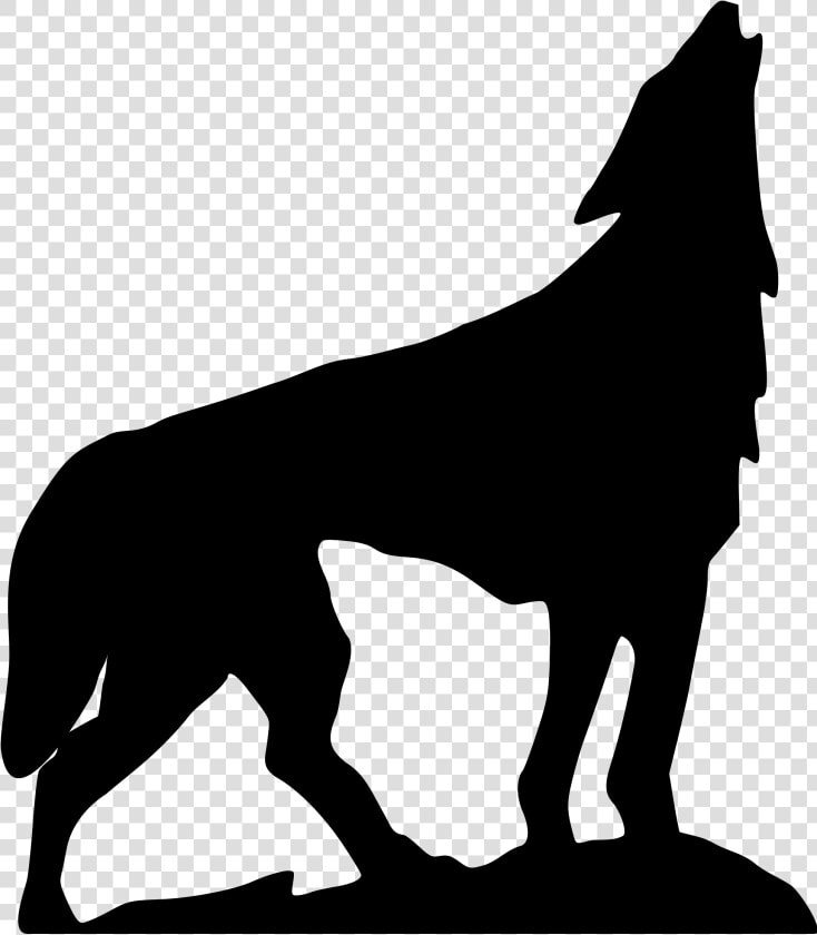 Silhouette Wolf Howling At   Howling Wolf Silhouette Transparent  HD Png DownloadTransparent PNG