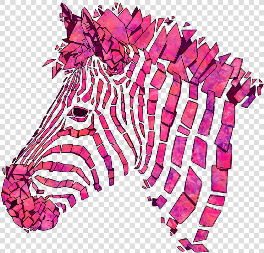 Pink Zebra T shirt   Cartoon Pink Zebra  HD Png DownloadTransparent PNG