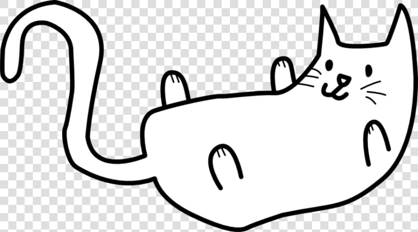 Cat Drawing Clipart Down Png Transparent Download Free   Simple Cat Clipart Black And White  Png DownloadTransparent PNG