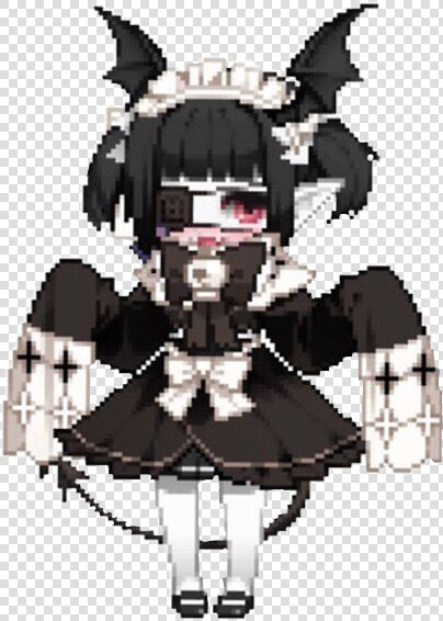  goth  lolita  demon  succubus  maid  vampire  black   Cartoon  HD Png DownloadTransparent PNG