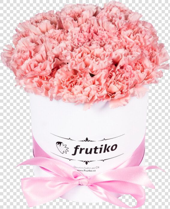 Pink Carnations White Oval Box   Bouquet  HD Png DownloadTransparent PNG