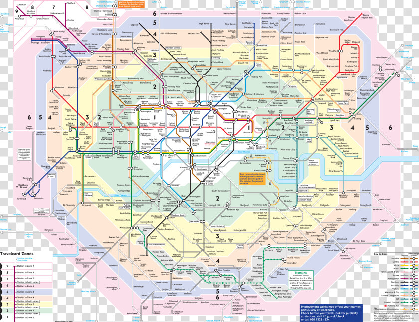 London Metro Map Large Map   London Travelcard Zones Map  HD Png DownloadTransparent PNG