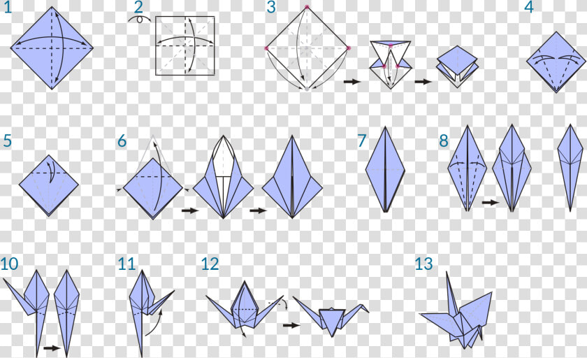 Clip Art Instructions Crafts Pinterest   Fold Origami Crane  HD Png DownloadTransparent PNG