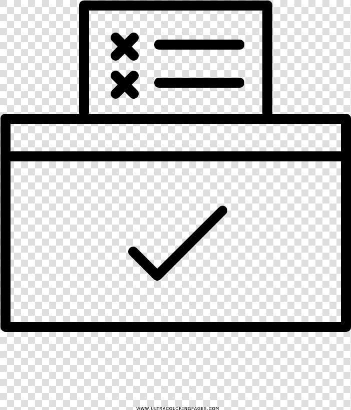 Ballot Box Coloring Page   Line Art  HD Png DownloadTransparent PNG