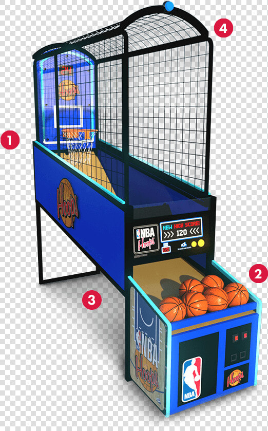 Nba Hoops Basketball Arcade Game Oem Parts  Service   Nba Hoops Arcade Game  HD Png DownloadTransparent PNG