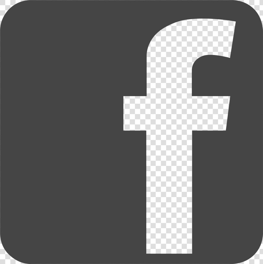 Free Download Social Icons   Facebook Logo Dark Grey  HD Png DownloadTransparent PNG