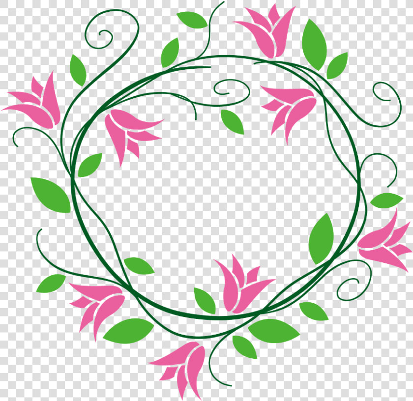 Flowers Flowers Swirls Flowerwreath Wreath Border Frame   Flower Swirls Border Png  Transparent PngTransparent PNG