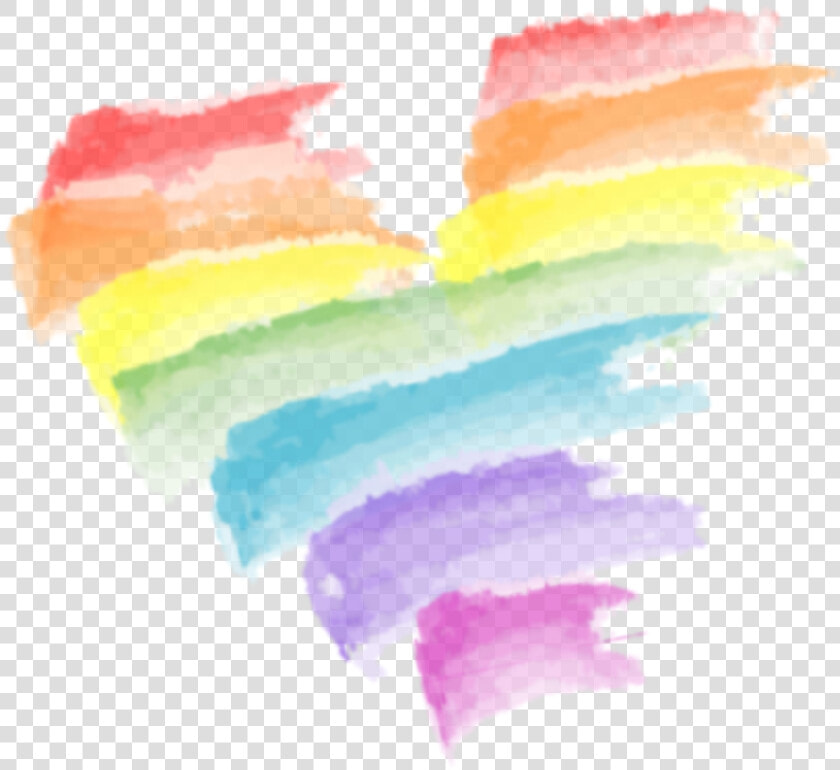  love  heart  rainbow  watercolor  colorful  brush   Pastel Rainbow Watercolour Heart  HD Png DownloadTransparent PNG