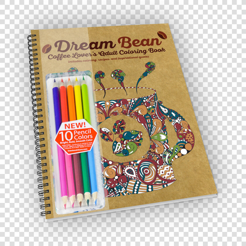 Spiral bound Coloring Book With Coffee Theme And Colored   Graphic Design  HD Png DownloadTransparent PNG