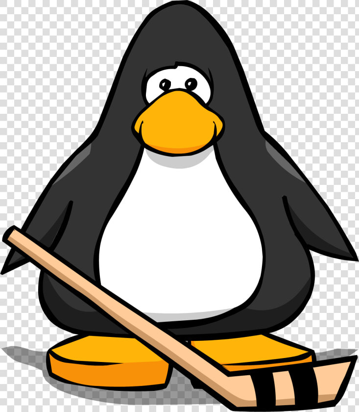 Hockey Stick From A Player Card   Penguin With Santa Hat  HD Png DownloadTransparent PNG