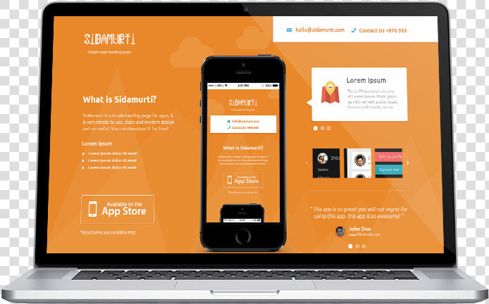 Sidamurti App Landing Page   Landing Page For Mobile Devices  HD Png DownloadTransparent PNG