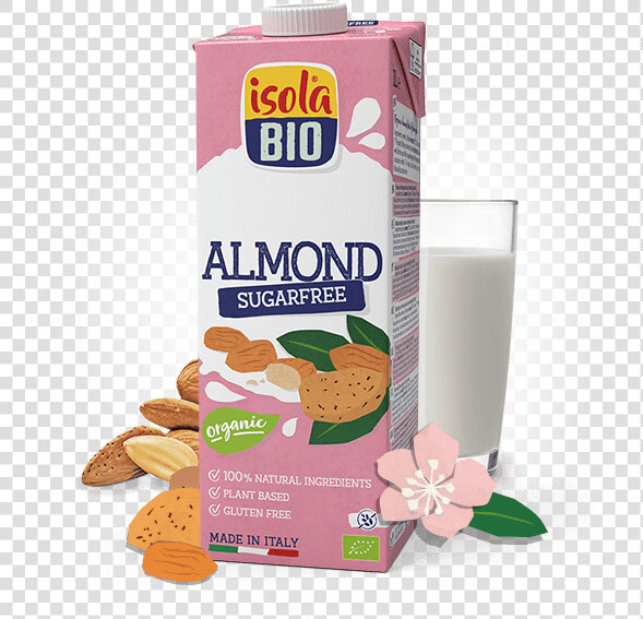 Almond Unsweetened Drink   Isola Bio Rice Coconut  HD Png DownloadTransparent PNG