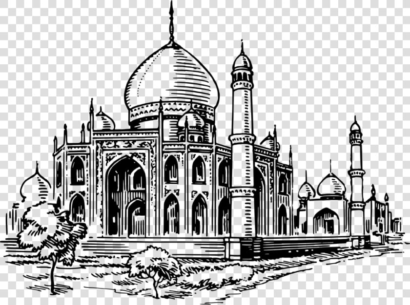 Mosque Islamic Architecture Computer   Masjid Clipart Black And White  HD Png DownloadTransparent PNG