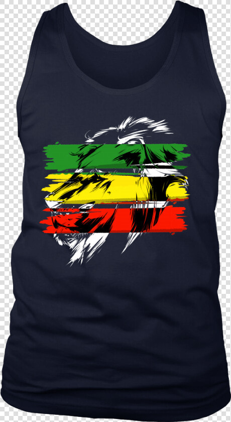 Jamaican Flag Lion Of Judah Rasta Reggae Roots Tank   Space Reading Tshirt  HD Png DownloadTransparent PNG