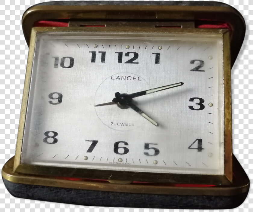 Lancel Vintage Travel Alarm Clock Src Https   Quartz Clock  HD Png DownloadTransparent PNG