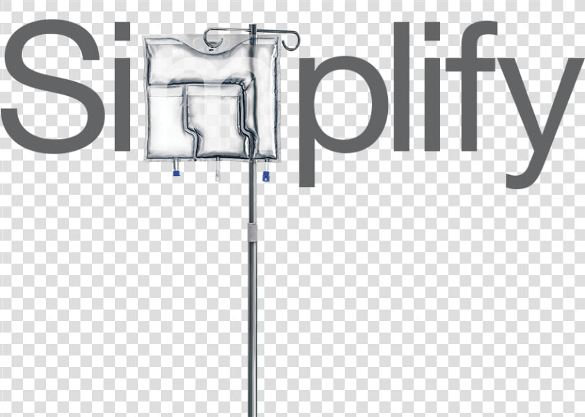 Kabiven Simplify Spiked Bag On Iv Pole   Cooper Lighting  HD Png DownloadTransparent PNG