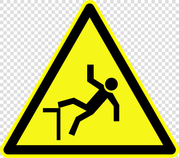 Falling Man Sign   Trip Hazard Warning Sign  HD Png DownloadTransparent PNG