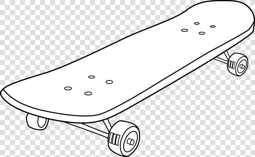 Skateboard Clipart   Transparent White Skateboard Clip Art  HD Png DownloadTransparent PNG