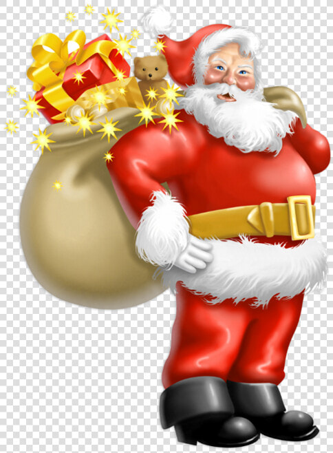 Claus Father Transparent Gifts Santa With Christmas   Christmas Santa Images Png  Png DownloadTransparent PNG