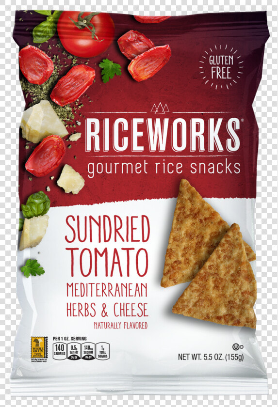 5oz Riceworks Sundried Tomato Mediterranean Herbs  amp    Rice Chips Sweet Chili  HD Png DownloadTransparent PNG