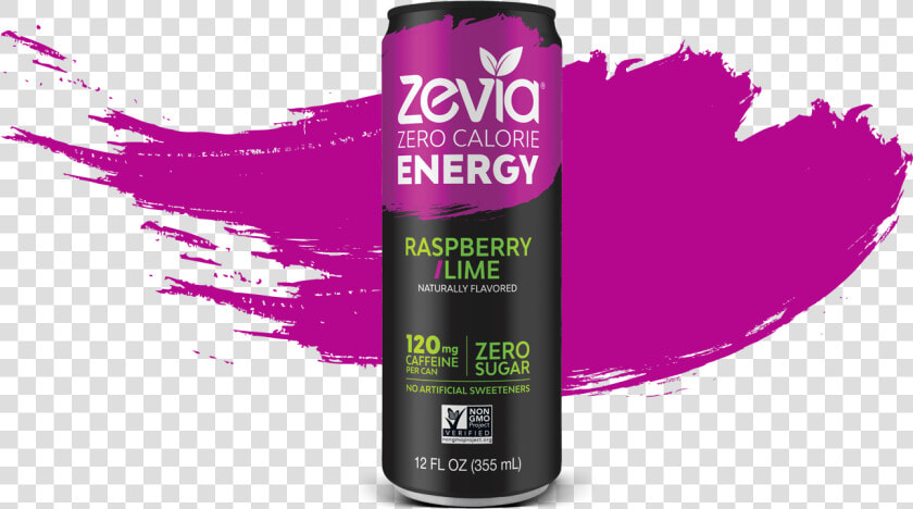 Zevia Sugar free Zero Calorie Raspberry Lime Energy   Caffeinated Drink  HD Png DownloadTransparent PNG