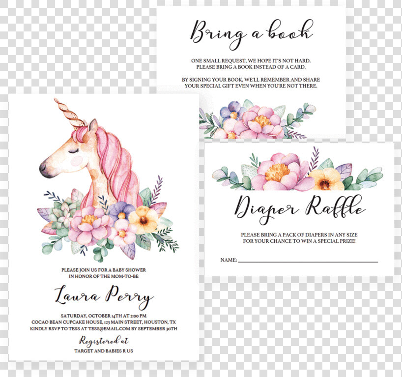 Unicorn Themed Baby Shower Invitation Templates By   Baby Shower Invite Template Unicorn  HD Png DownloadTransparent PNG