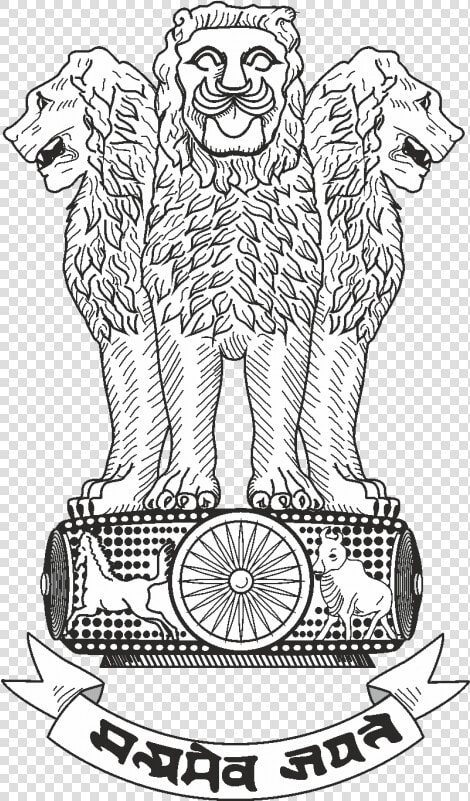 Coat Of Arms Of India Transparent Background   Ashok Stambh White Png  Png DownloadTransparent PNG