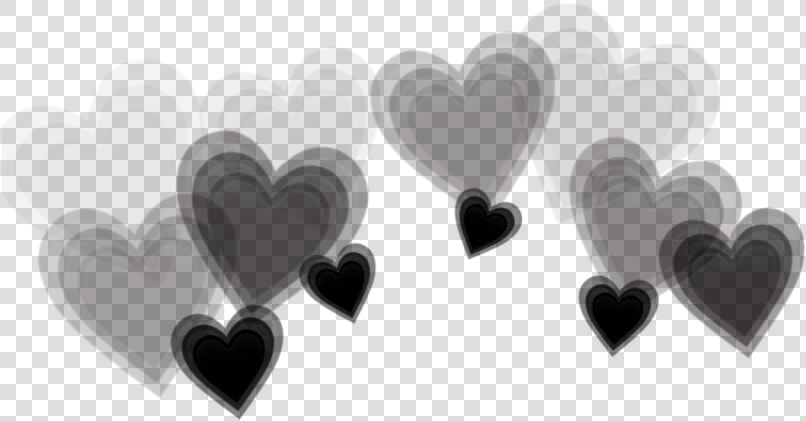  blackhearts  blackheart  black  hearts  heart  crown   Good Morning With Hearts  HD Png DownloadTransparent PNG