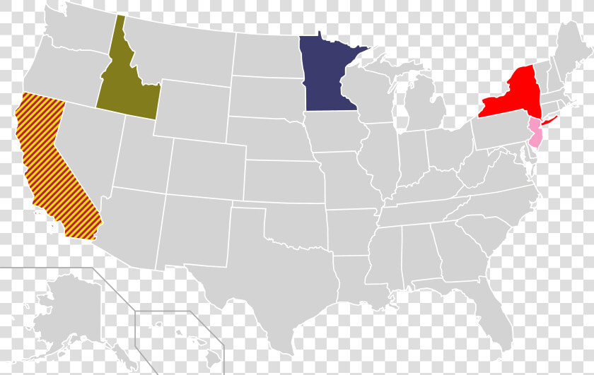 Presidential Candidate Home State Locator Map  1984   John F  Kennedy Library  HD Png DownloadTransparent PNG